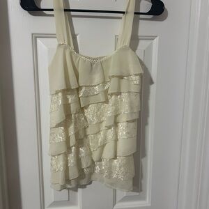 Rue21 Cream Layered Lace Camisole